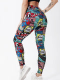 High Waist Leggings Push Up Game BOOM Cartoon Print Leggins Sport Women Running Gym Pants Energy Leggings Girl Leggins