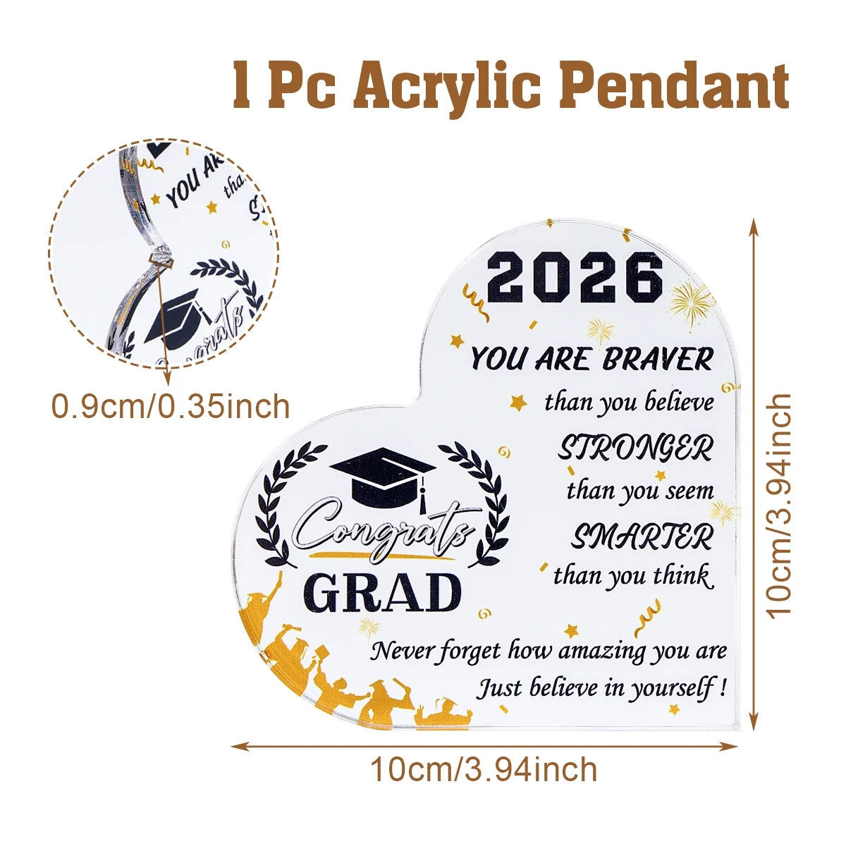 Graduation Acrylic Keepsake Congrats Grad Party Decor Class of 2026 Favors Desktop Ornament Grad Season Celebration Gifts