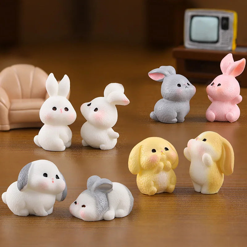2026 Easter New Rabbit Cute Boat Carrot Figurine DIY Home Kawaii Room Decor Miniature Fairy Garden Decoration Accessories Modern