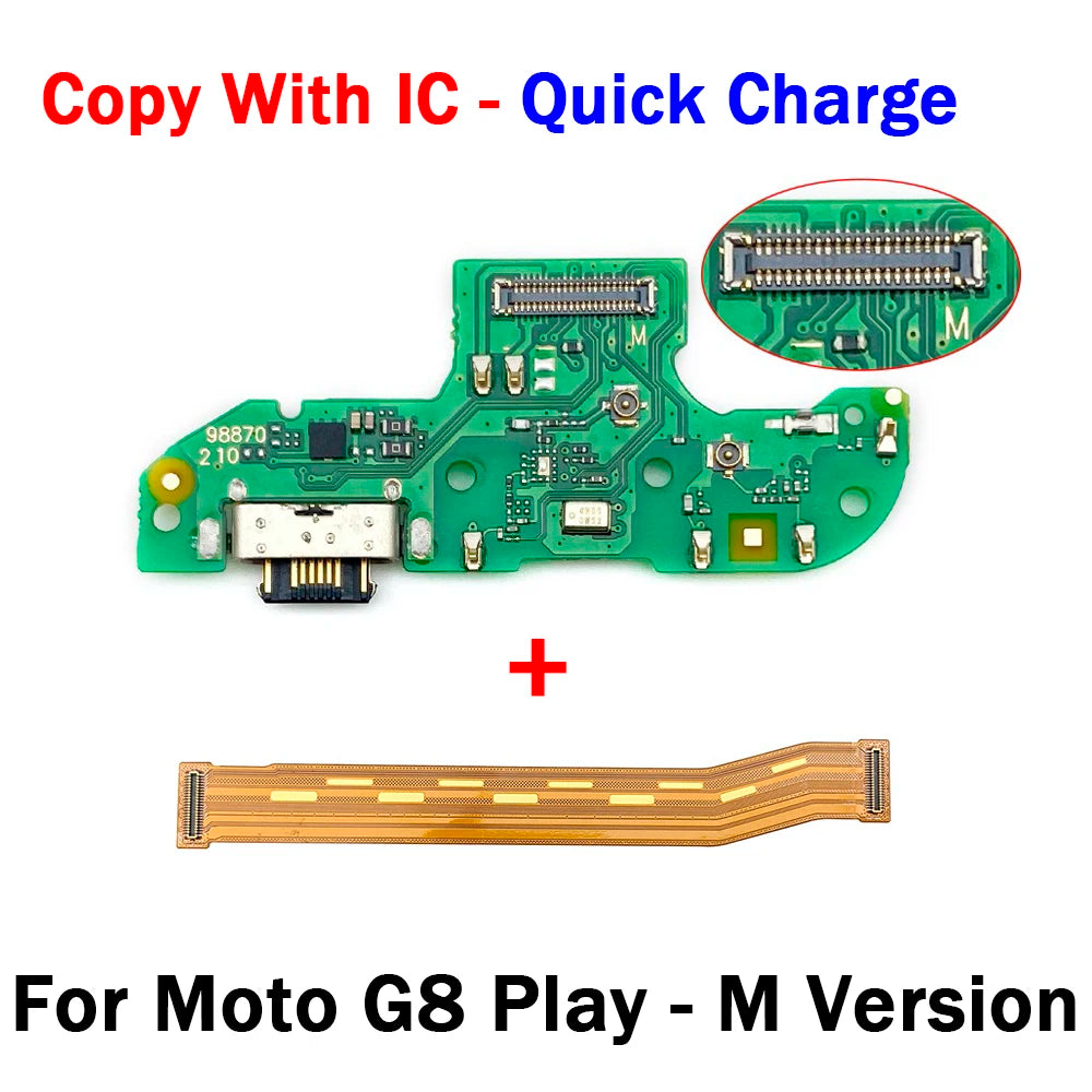 Tested For Moto G6 G7 G8 G9 Play Plus Power G41 G100 USB Power Charging Board Connector Plug Port Dock With Mainboard Flex Cable