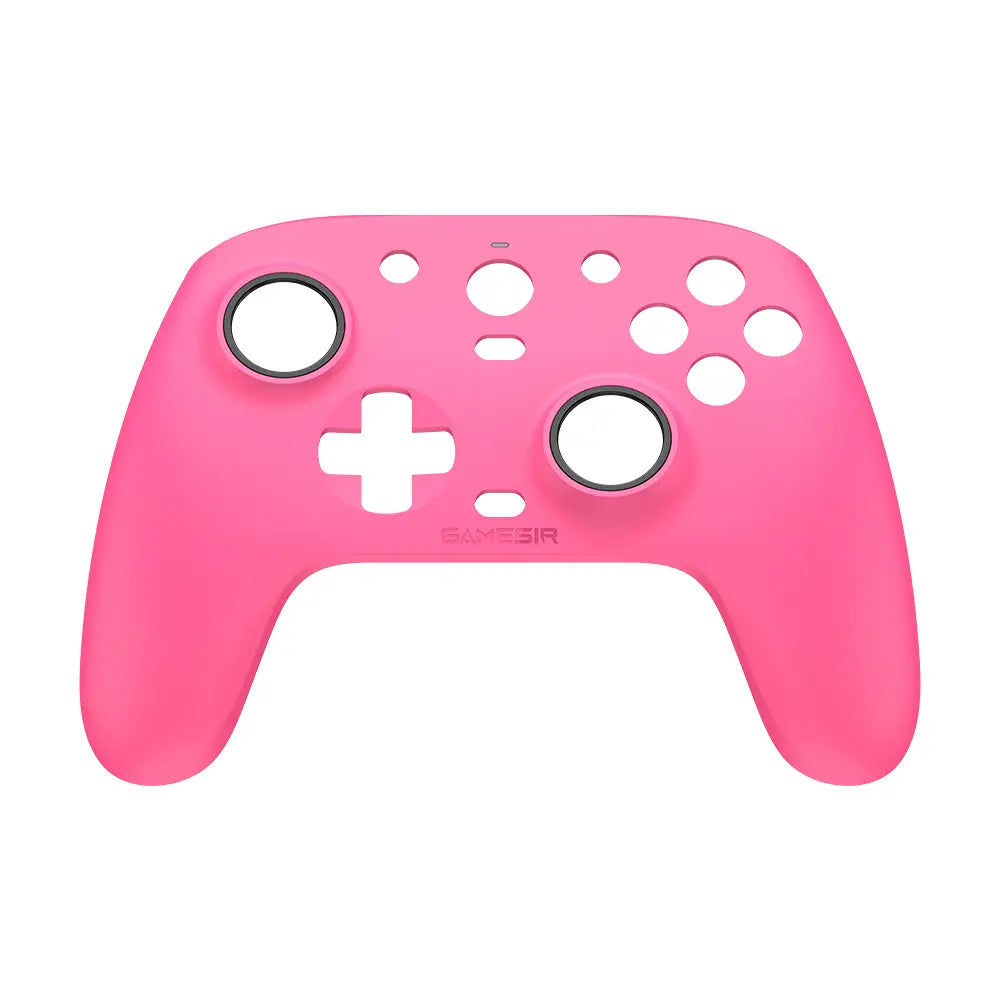 pink silicone controller grip for nintendo switch pro featured in the gamesir G7 magnetic faceplate and accessories kit