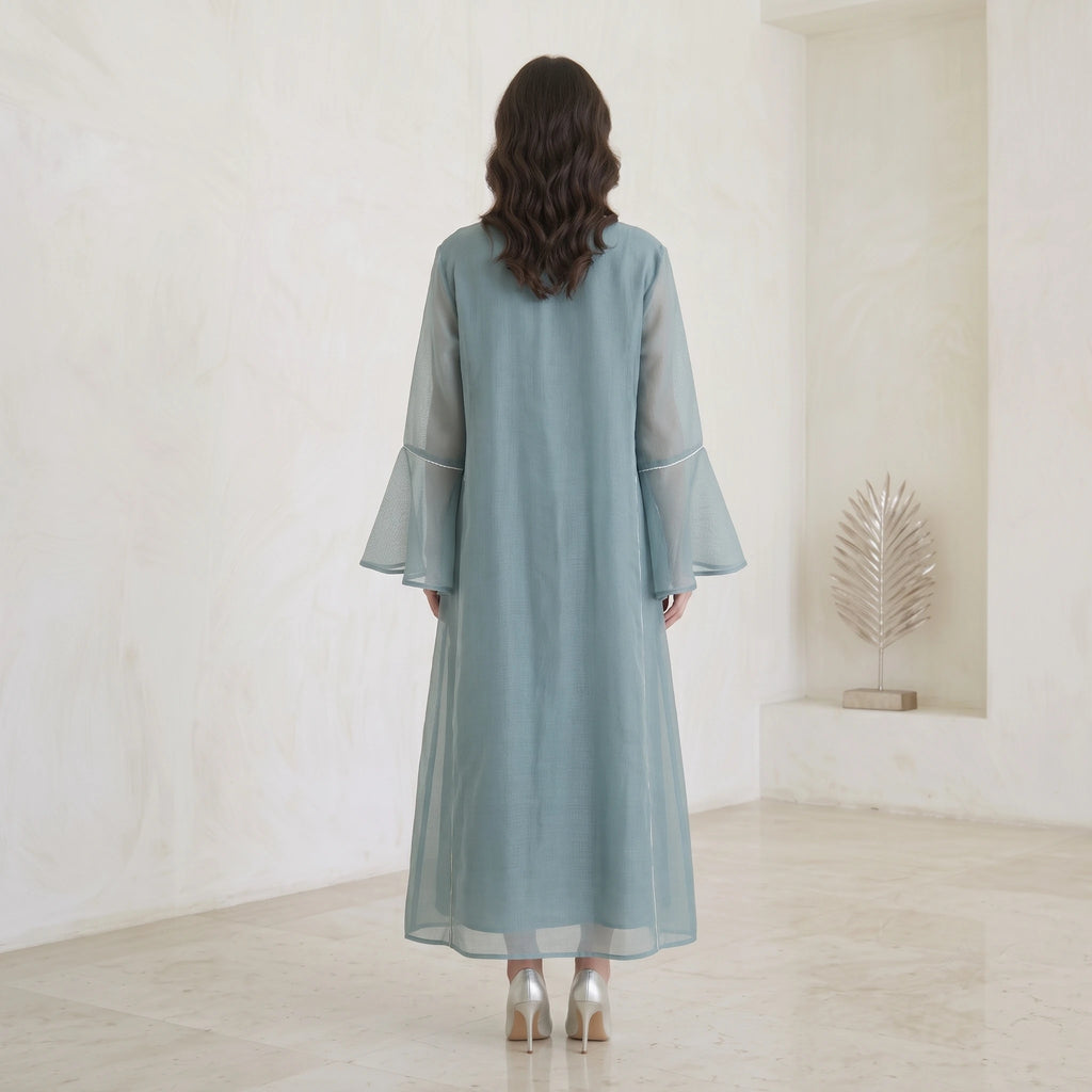 Aiyu Nuex Abaya Woman Traditional Chinese Style Peony Women's Traditional Dresses and Abayas Embroidery Long Loose Kaftan