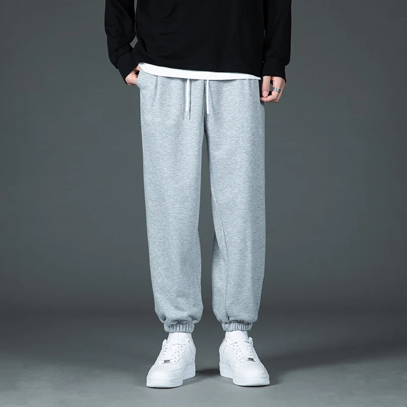 Men's Casual Pants Spring Autumn 2024 New Sports Casual Men's Feet Thin Breathable Comfortable Summer Gray Casual Sweat Pants