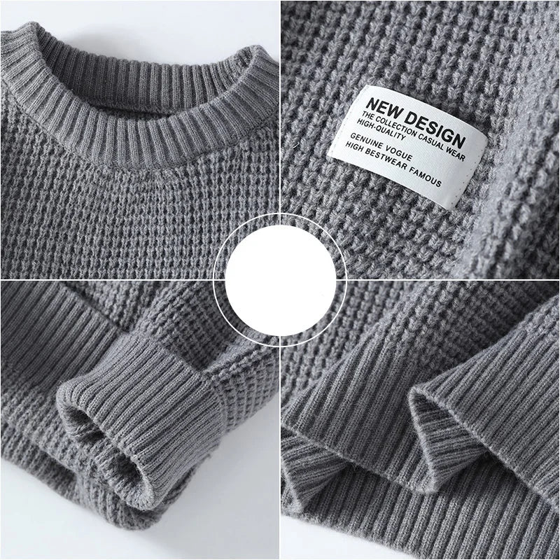 Sweater For Men Autumn Fashion Pullovers Men's Clothing Men's Sweat-shirt Knit Casual Hombre Warm Solid Spring Male Streetwear