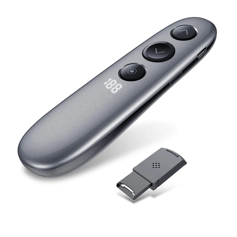 H100 Wireless Presenter Remote with Air Mouse TF Card Spotlight PPT Powerpoint Pen Pointer Presentation for Meeting Teaching