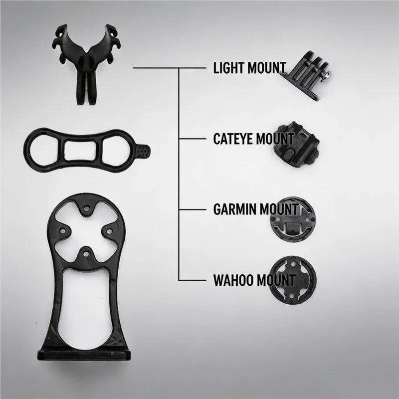 MTB Road Bike Accessories Bike Computer Mount Handlebar Extension Bracket GPS Cycling Computer Holder with Light Mount