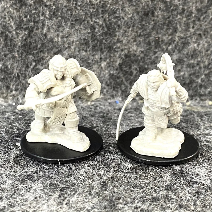 Lot Skeletons Dragonborn Fighter Orc Barbarian Paladin Dwarf Fighter Warlock Miniatures Nolzur's Miniatures Board Game Models