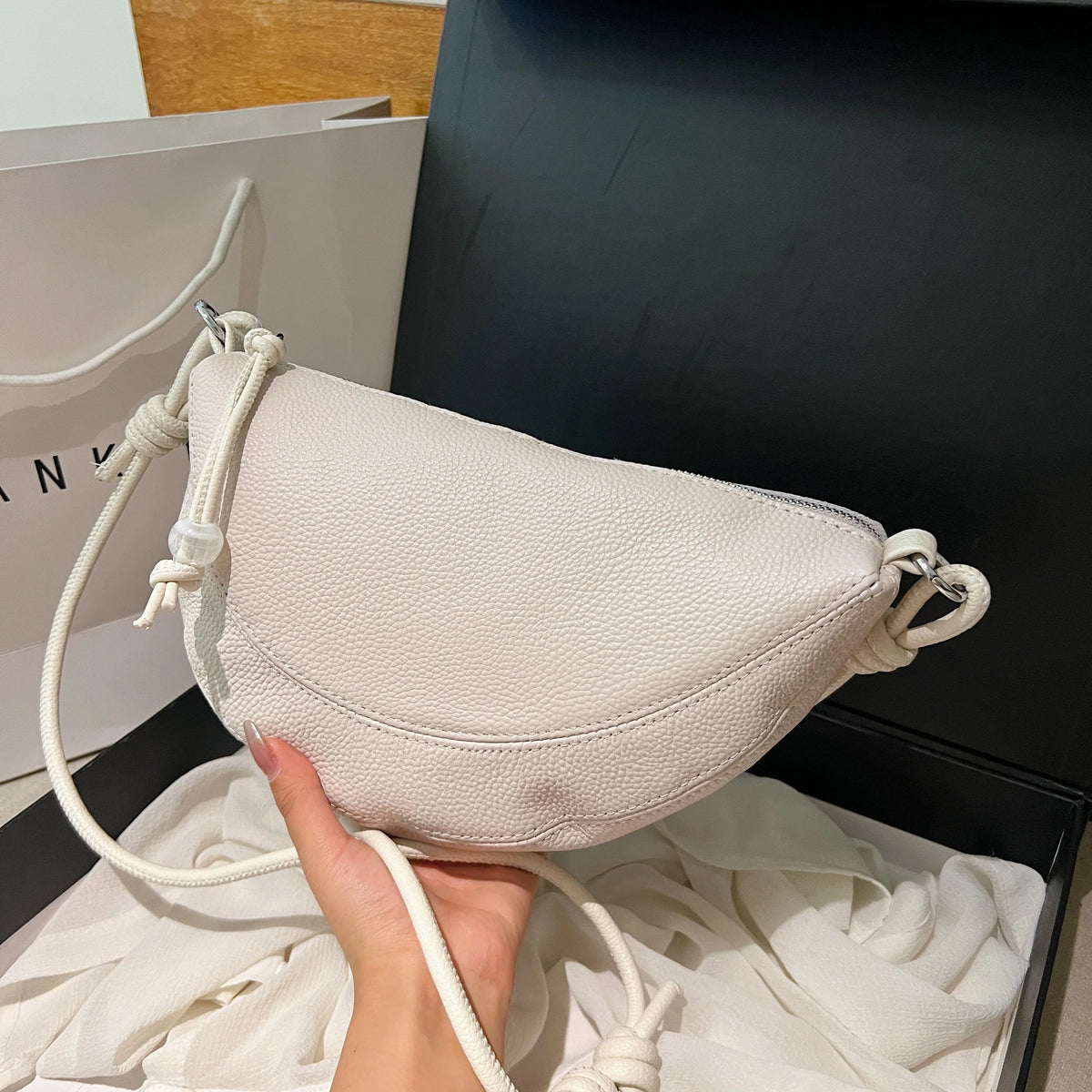 New Genuine Leather Women's Handbag Solid Color Simple Female  Shoulder Bag Wallet Fashion Trend Women Saddle Bags Sac A Main