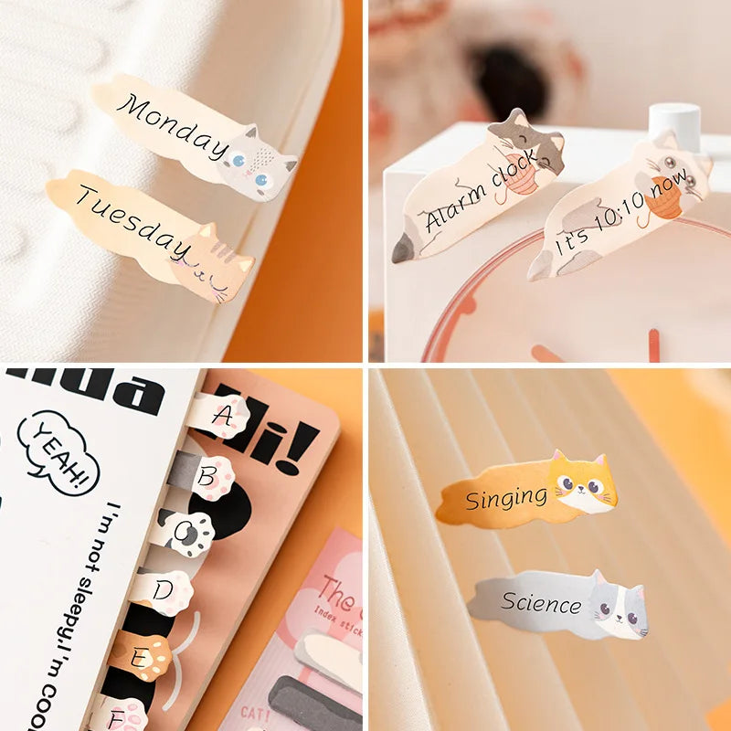 1 Set Stationery DIY Leisure Cat Series Cute Paper Memo Pad Sticker Post Sticky Notes Notepad School Office Supplies