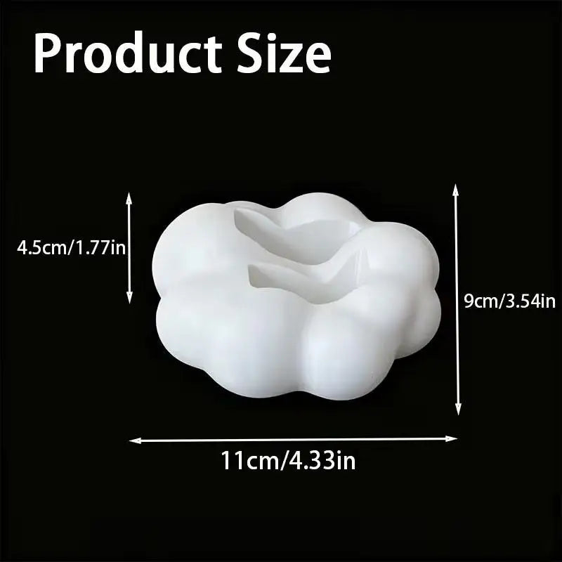 For TV/Air Conditioner Remotes, Phones Gadgets Cute 3D Cloud-Shaped Remote Control Holder - Desktop Home Storage Organizer Stand