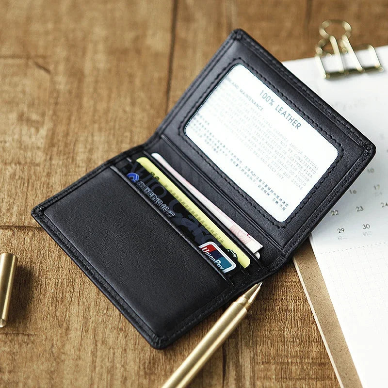 Real Leather Minimalist Wallet Small Thin ID Credit Card Holder Male Slim Simplicity VIP Cards Cases Women and Mens Accessories