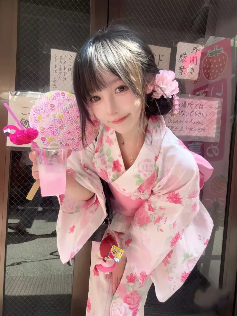 Girl Dress Yukata Women Clothing Fashion Photography Clothes Ethnic Style Stage Japan Kimono Cosplay Performance Costumes