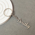 Customized Name Keychain Pendant Personalized Fashion Stainless Steel Family Keychain Jewelry Baby Birthday Gift Boyfriend