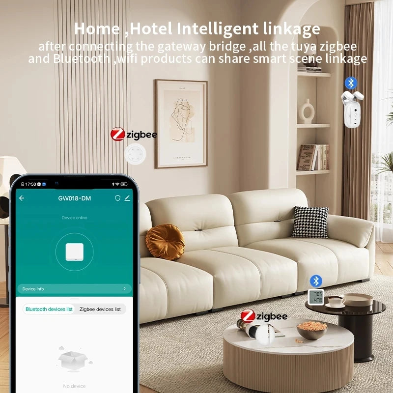 Smart Multi-Mode ZigBee Bluetooth Gateway Hub Wireless Smart Home Appliances Remote Controller Bridge for Tuya Smart Life Alexa