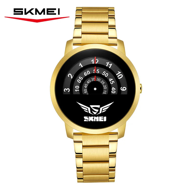 SKMEI 2677 Luxury Brand Fashion Wristwatches Male Clock Relogio Masculino Men's Quartz Watch Waterproof Steel /Leather Watches