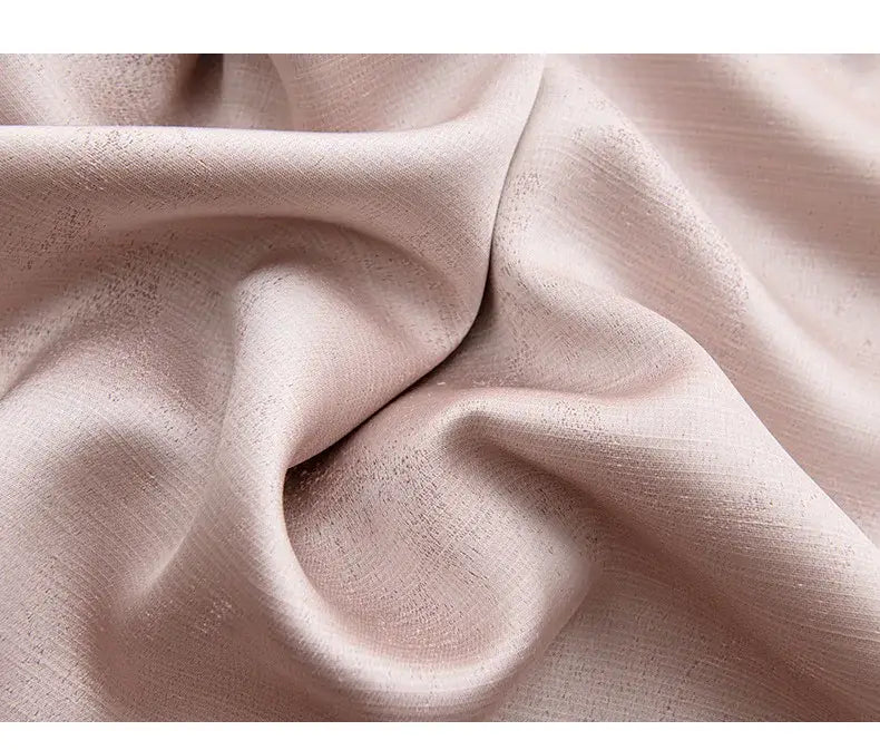 soft blush-colored linen living room curtains with subtle textured weave and tassel tieback beads para la sala blackout drapes