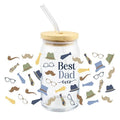Father's Day UV DTF 3D DIY Cartoon Patter Transfer Sticker Wraps Cup High Quality Durable Waterproof Decals