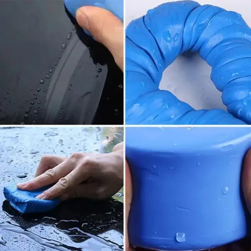 Blauer flexibler, gummiartiger Reinigungsschwamm für Reinigungsknete für Autos, Detail-Schwamm, 100 g.