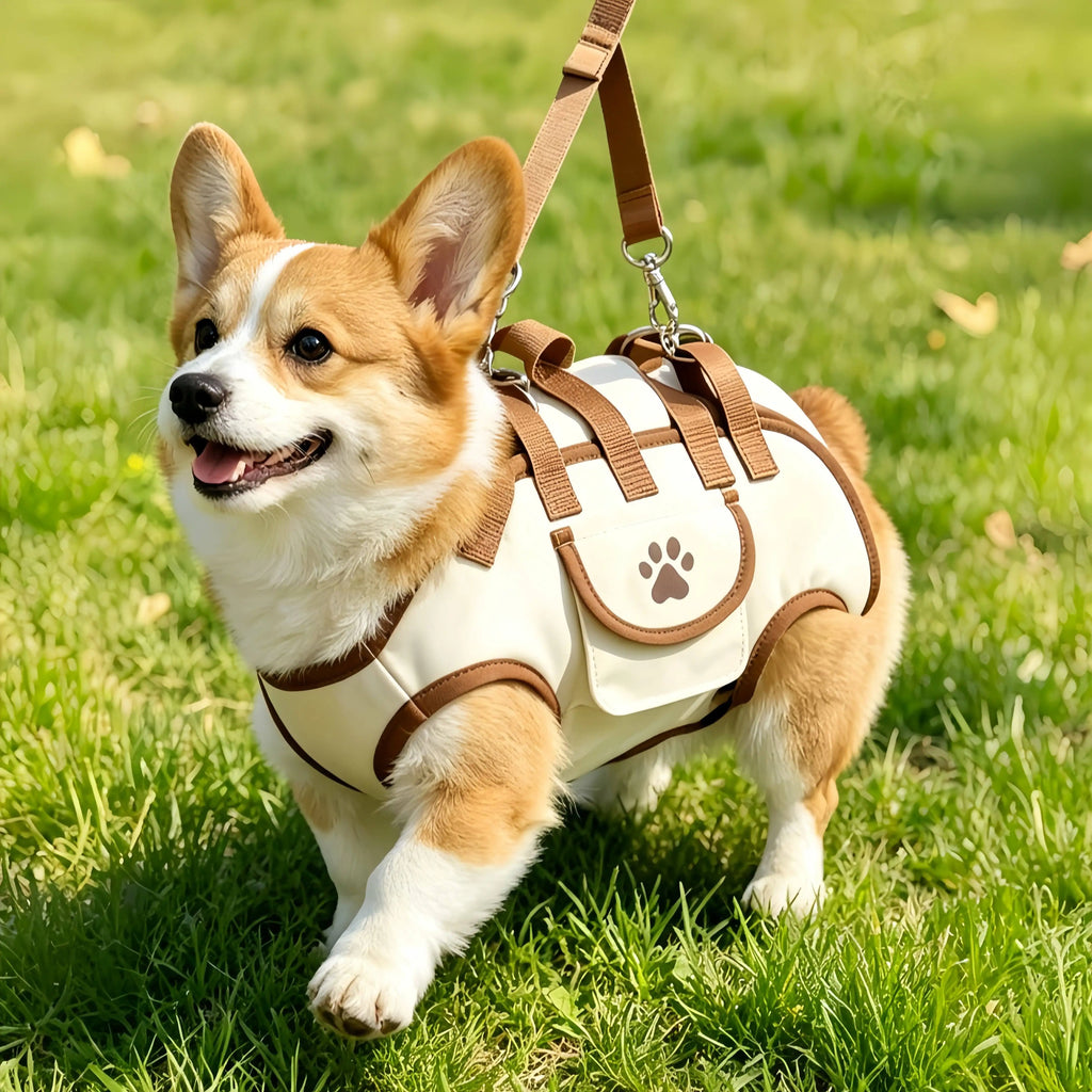 1-Piece Pet Travel Backpack, 3-in-1 Medium Size (Suitable for 4-6.5kg Pets), Pet Dog Backpack, Portable Crossbody Handbag, Shoulder Bag, Small Dog and Cat Pet Outing Bag, Dog Walking Bag