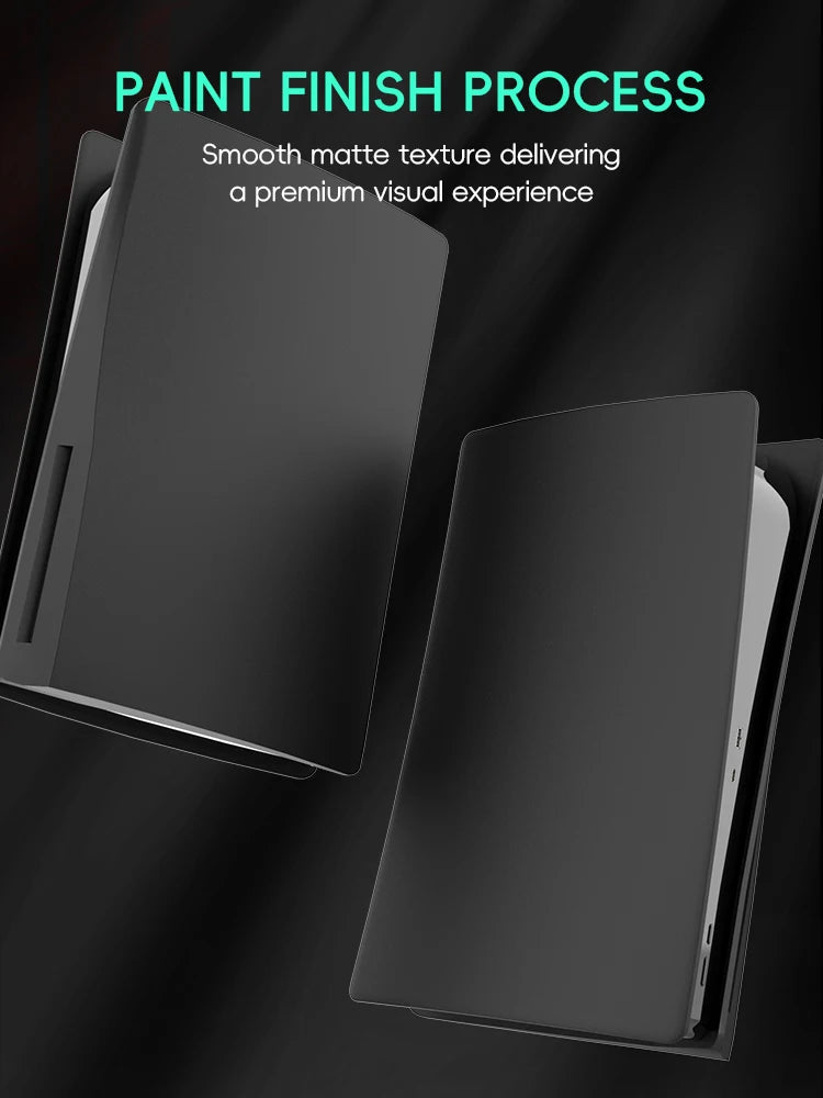 Black Faceplate Cover For PS5 Disc Console Replacement Shell Protective Gaming Accessories