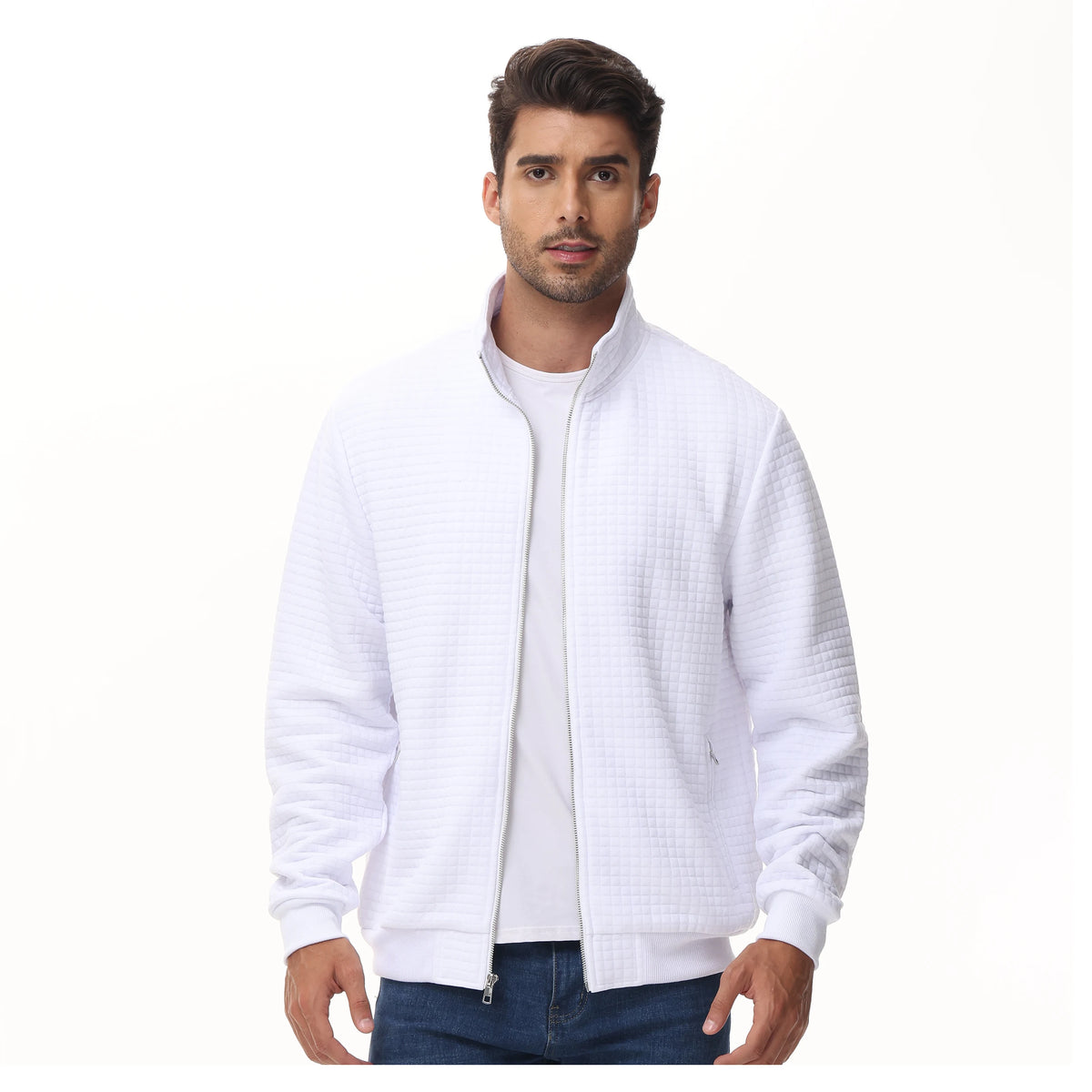 Men's Casual Jacket Coats Zip-up Fashion Streetwear Coat Sweatshirt Jackets Standing Collar Clothing