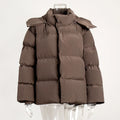 New Women Loose Cotton Padded Jacket Solid Hooded Parkas Coat Female Puffer Coat Winter Outwear