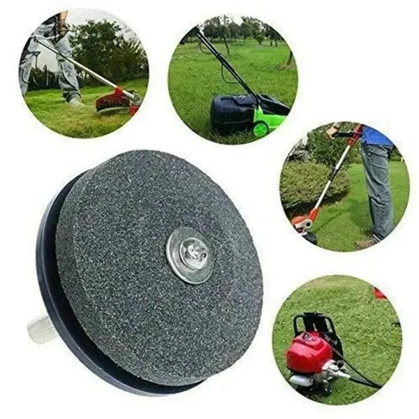 50mm Lawn Mower Sharpener Blade for Power Hand Drill Knife Sharpening Stone Grindstone Grinding Tool Garden Whetstone Sander