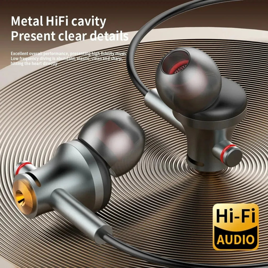Wired In‑Ear Headphones with USB‑C & 3.5mm Dual Port, Dolby Audio Noise‑Reduction Earbuds, Portable Gaming & Music Earphones