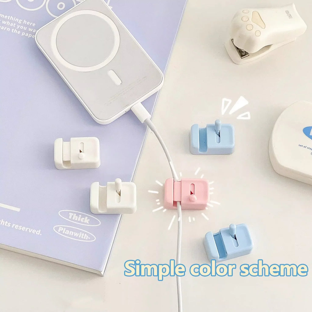 Cable Management Clip For Desk - Simple No-Drill Edge-Mounted Cord Organizer For Charging Cables And Data Wires.