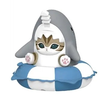 Genuine Mofusand Swimming Ring Series Blind Box Cute Collectible Figurines Desk Car Decor Collection Seal Mystery Box Kid Gifts