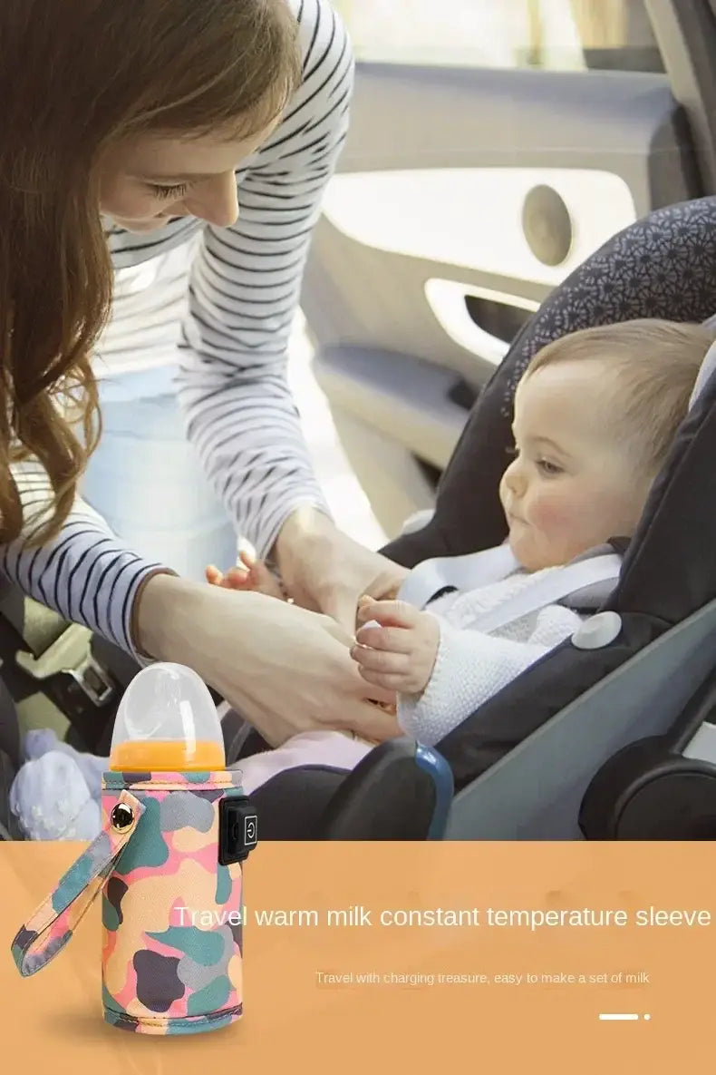 Tarnmusterartige isolierte USB-Tragetasche für Babyflaschenwärmer mit Griff, ausgelegt, um die Milch unterwegs warm zu halten
