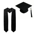 Solid Color Graduation Season Set Bachelor Cap Doctor Cap Graduation Sash Shawl Shoulder Shawl Satin Fabric