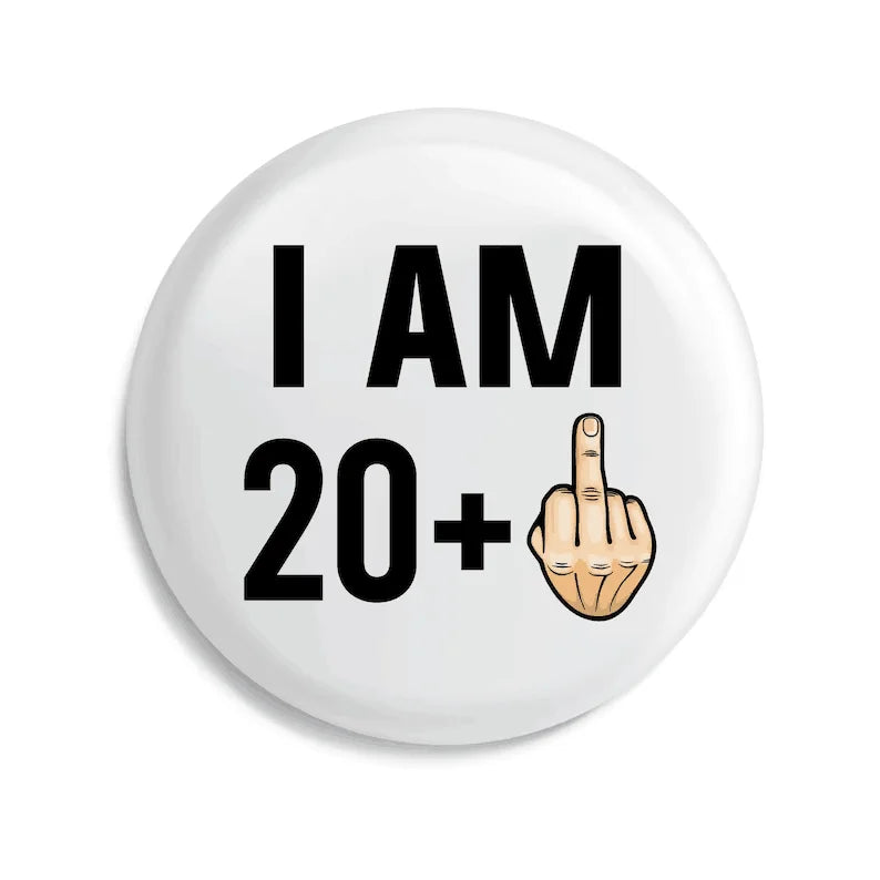 21st 30th 40th 50th 60th 70th 80th Birthday Button Pin Badge Happy Birthday Party Decoration Photo props present Gift keepsake