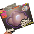 A lavender cloud-shaped soft doh squishy toy named cloud plexer in branded packaging from Needoh