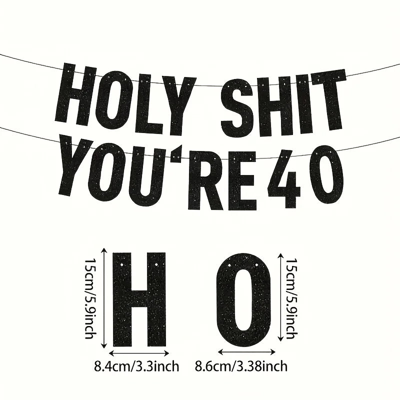 Black "Oh My God, You're 18, 21, 30, 40, 50, 60, 70" Birthday Party Banner All Age Groups To Celebrate Birthday Party Decor Gift