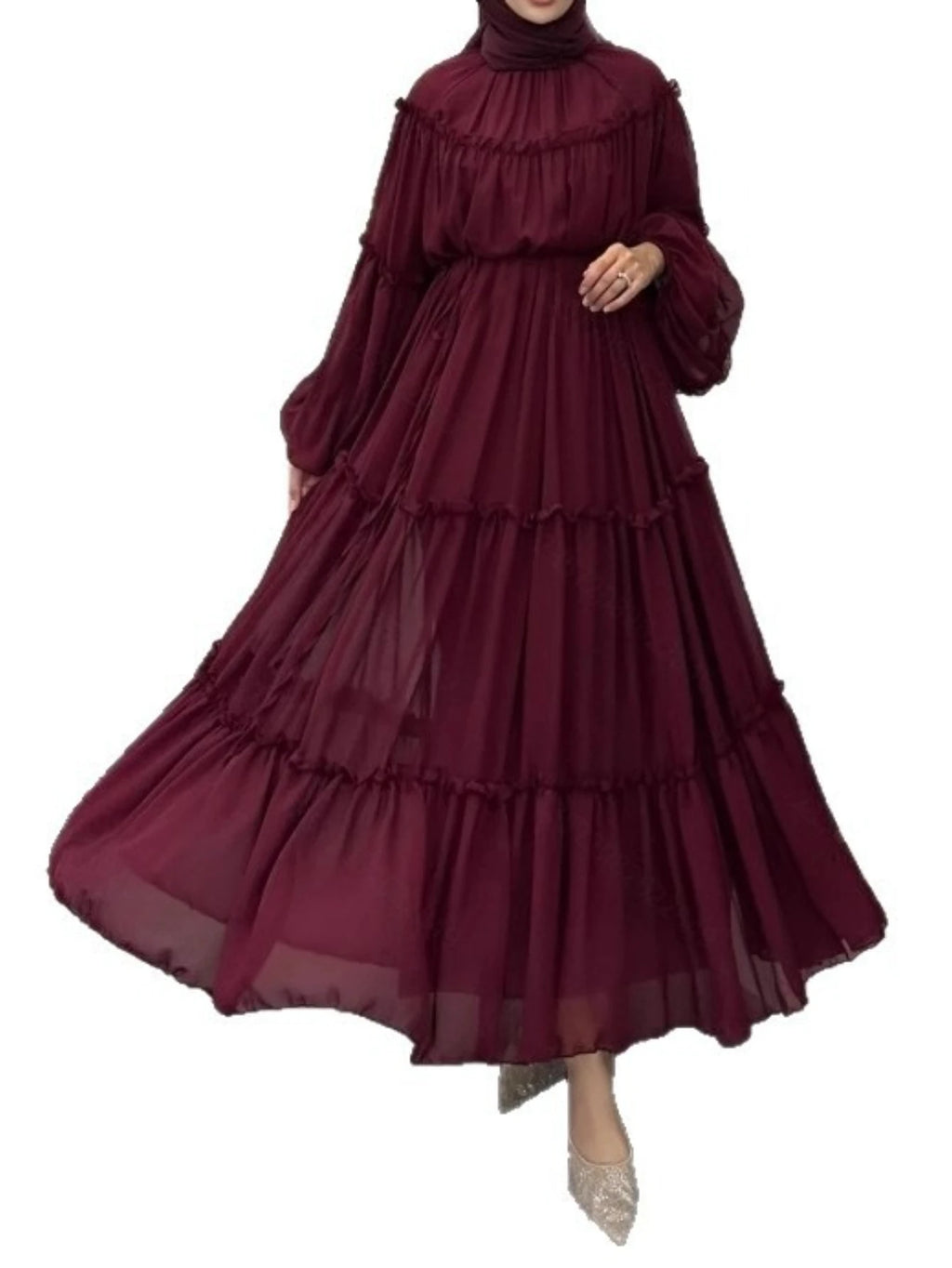 Elegant Dubai Dress Women Muslim Abaya Eid Ramadan Jalabiya Solid Party Dresses Dubai Long Robe Morocco Vestidos Largos 2025