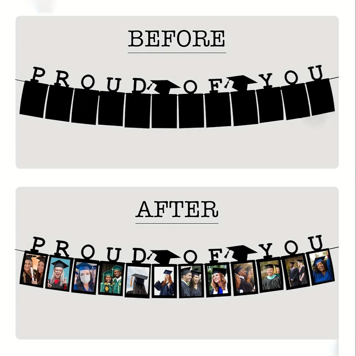 Graduation Photo Banner No DIY, Graduation Picture Banner Personalized Graduation Banner 2025 Proud of You Banner, Graduation