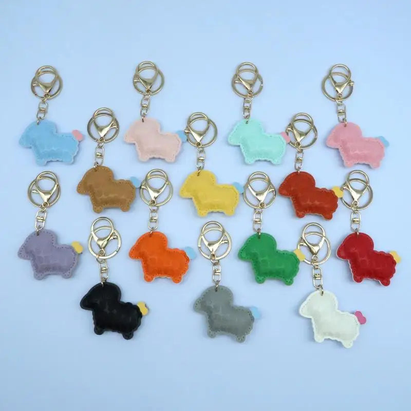 2027 Lunar New Year Goat: Pendant Durable PU Sheep Keychain Bag Decor Gift Friends