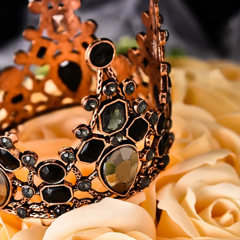 Bridal Wedding Tiaras Gold Silver Crown Boys Girls Baby Birthday Cake Topper Decoration Crystal Pearl Tiara Hair Ornaments Party