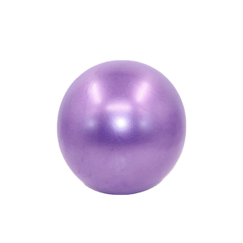 A smooth spherical lavender Pilates ball 25cm with an explosion proof design and subtle iridescent sheen for yoga and core fitness.