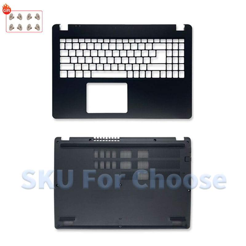 black plastic laptop palm rest and base cover set for acer aspire 3 n19c1 compatible with a315-42 a315-42g a315-54 a315-54k models