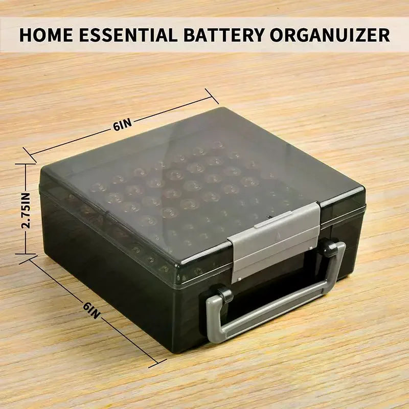 Battery Storage Organizer Holds 72 AA AAA Batteries Battery Box Case Garage Container Home Drawer Organization Dispenser Holder