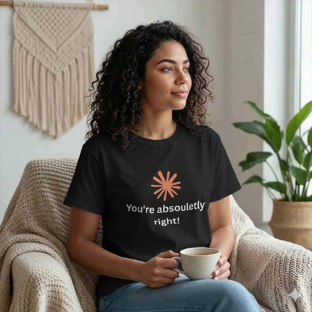 Men's You're Absolutely Right Funny T Shirts Cool Quote Pure Cotton Clothes Awesome Short Sleeve Crewneck Tees Gift Idea T-Shirt