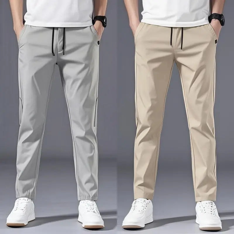 Casual Pants Men's Korean Version Summer Thin Men's New Sports Pants Loose and Versatile Trend Light Luxury Straight Trousers