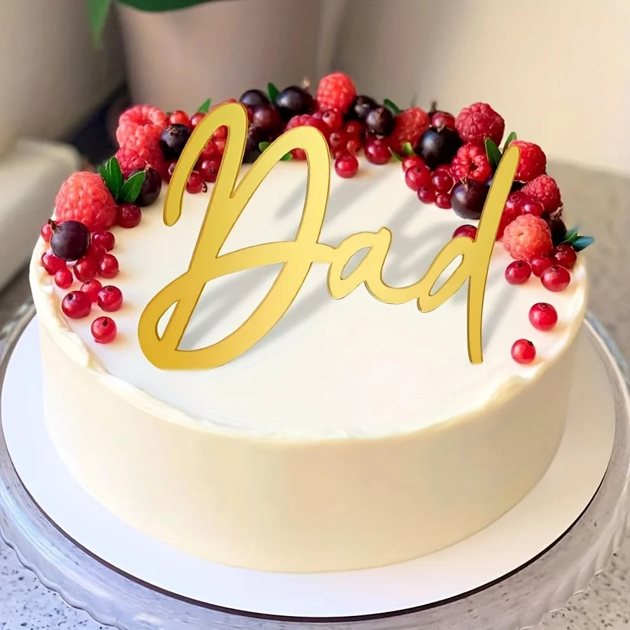1-10PCS Father's Day Dad Cake Topper Best Dad Happy Birthday Baking Cake Decoration Party Supplies