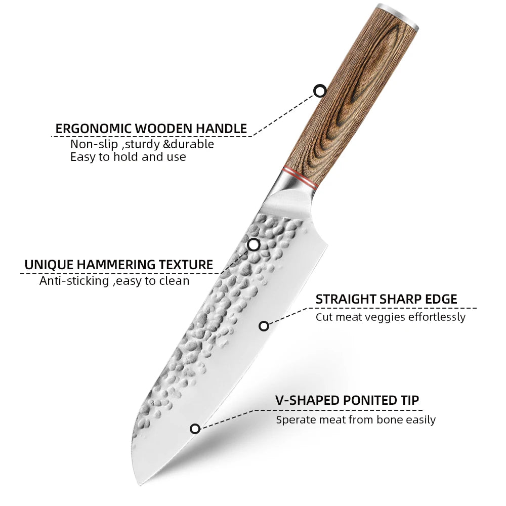 Kitchen Chef Knives Boning Knife Meat Cleaver Knife Hand Forged Hammer Knives Fruit Knife Kitchen Knife Boning for Cooking Tools