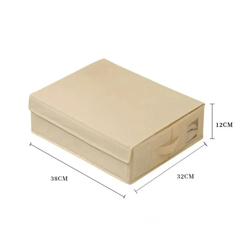 Bedding Sheet Storage Box Foldable Dustproof Stackable Space Saving Closet for Travel Bedding Quilts Towels Clothing Organizer