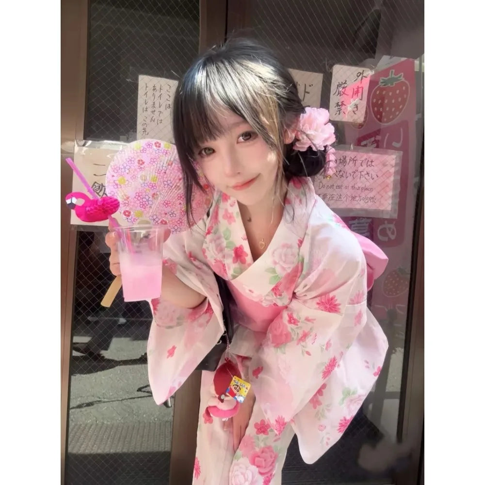 Girl Dress Yukata Women Clothing Fashion Photography Clothes Ethnic Style Stage Japan Kimono Cosplay Performance Costumes