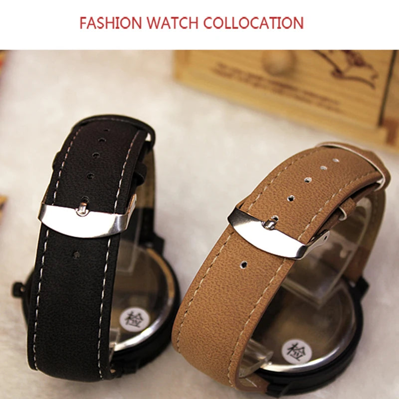 Women Watches Fashion Casual Big Number Analog Watches for Woman Leather Band Ladies Quartz Wristwatches Relógio Feminino