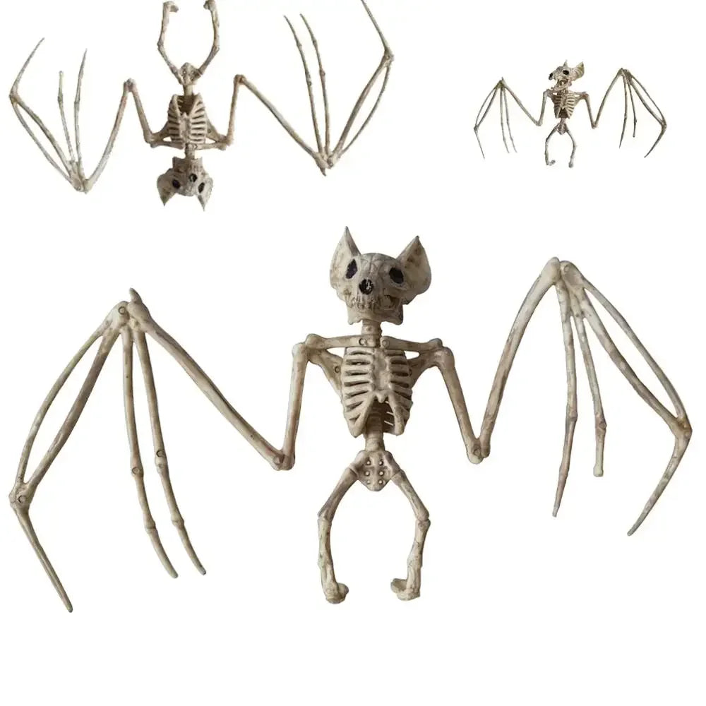 Halloween Decorations-Realistic Skeleton Props with Bats and Scorpions,Plastic Animal Bones for Haunted Houses,Bars,and Pranks